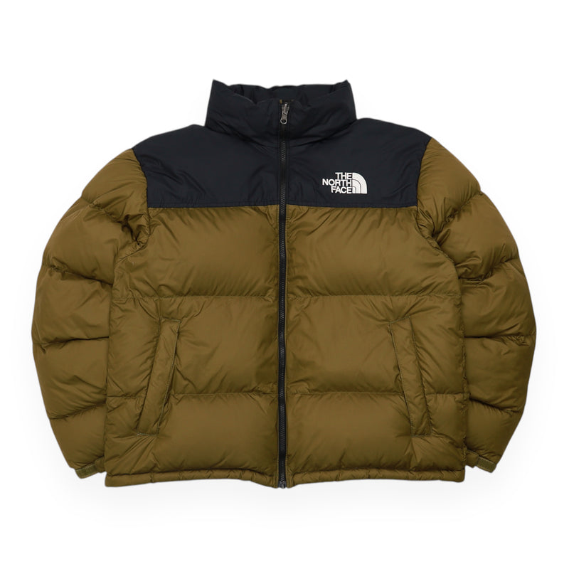 The North Face 700 Nuptse Puffer Jacket in Moss Green, front