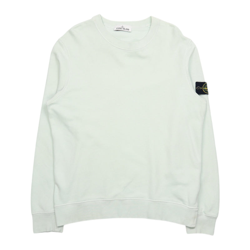 Stone Island A/W 21 Garment Dyed Sweatshirt in Mint, front