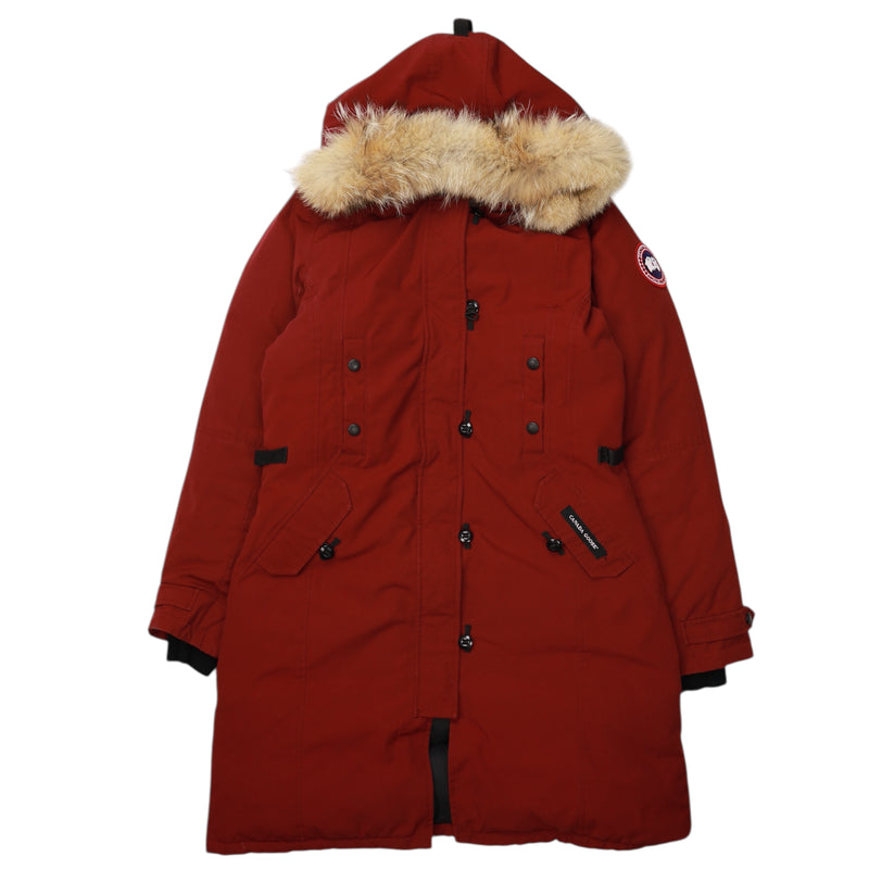 Canada Goose Kensington Parka Jacket in Red, front