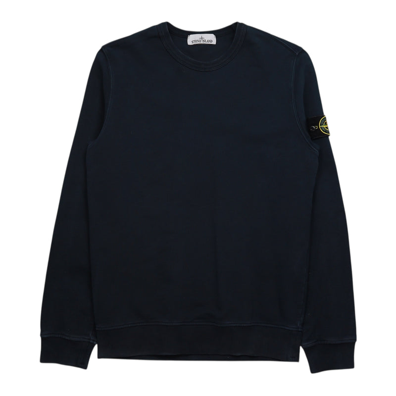 Stone Island A/W 23 Garment Dyed Cotton Sweatshirt in Navy, front