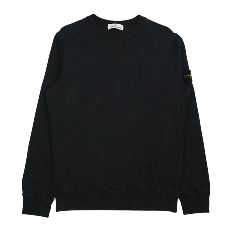 Stone Island A/W 21 Garment Dyed Sweatshirt in Black, front