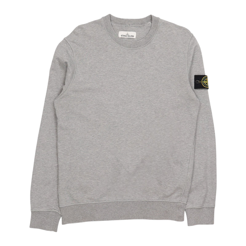 Stone Island S/S 20 Garment Dyed Sweatshirt in Grey, front
