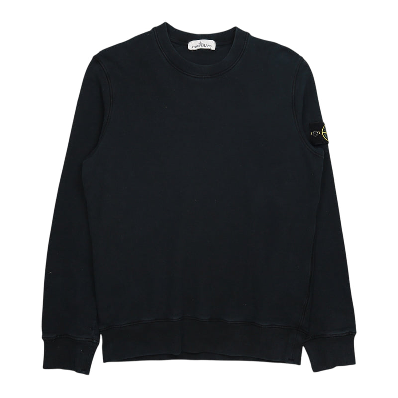 Stone Island A/W 21 Garment Dyed Sweatshirt in Black, front