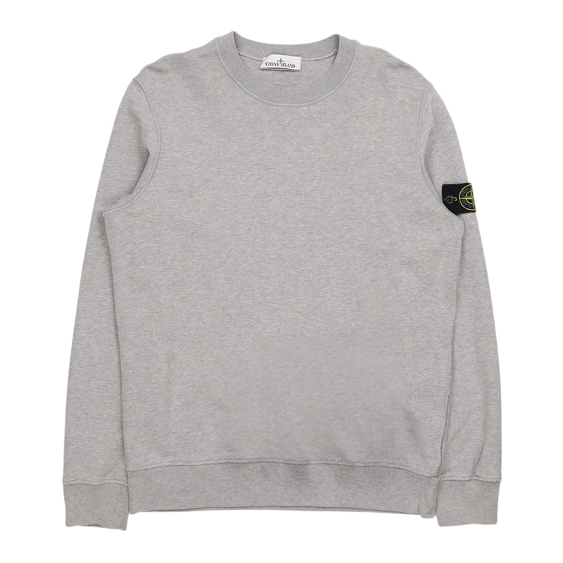 Stone Island A/W 22 Brushed Cotton Sweatshirt in Grey, front