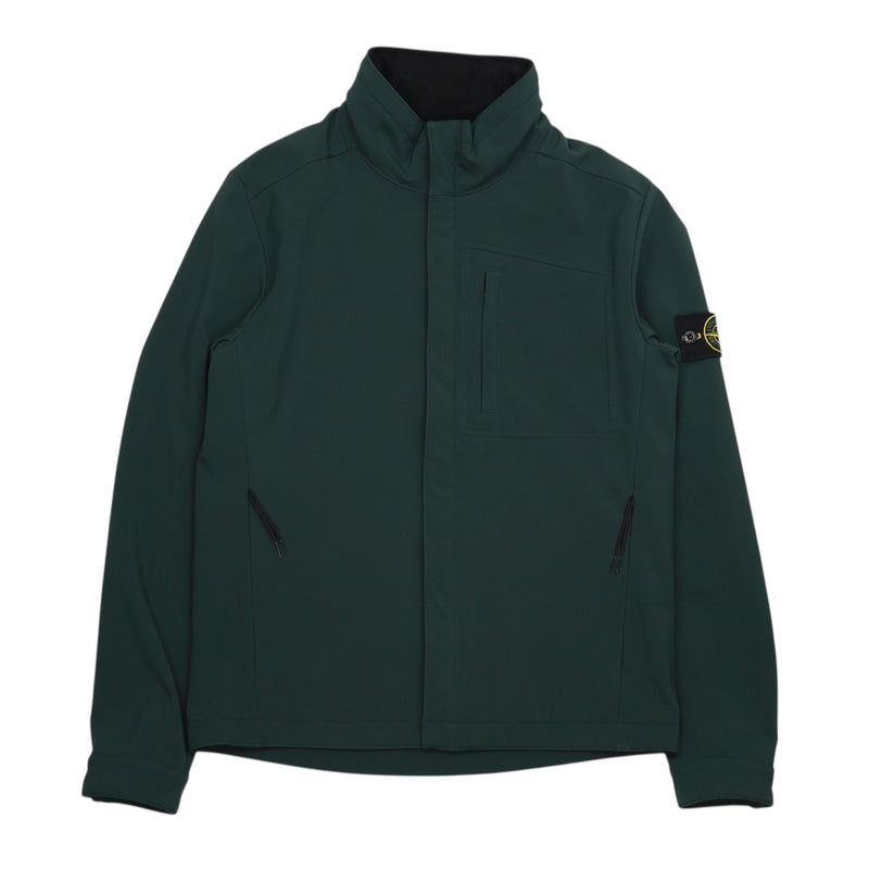 Stone Island A/W 16 Soft Shell R Hooded Jacket in Green, front