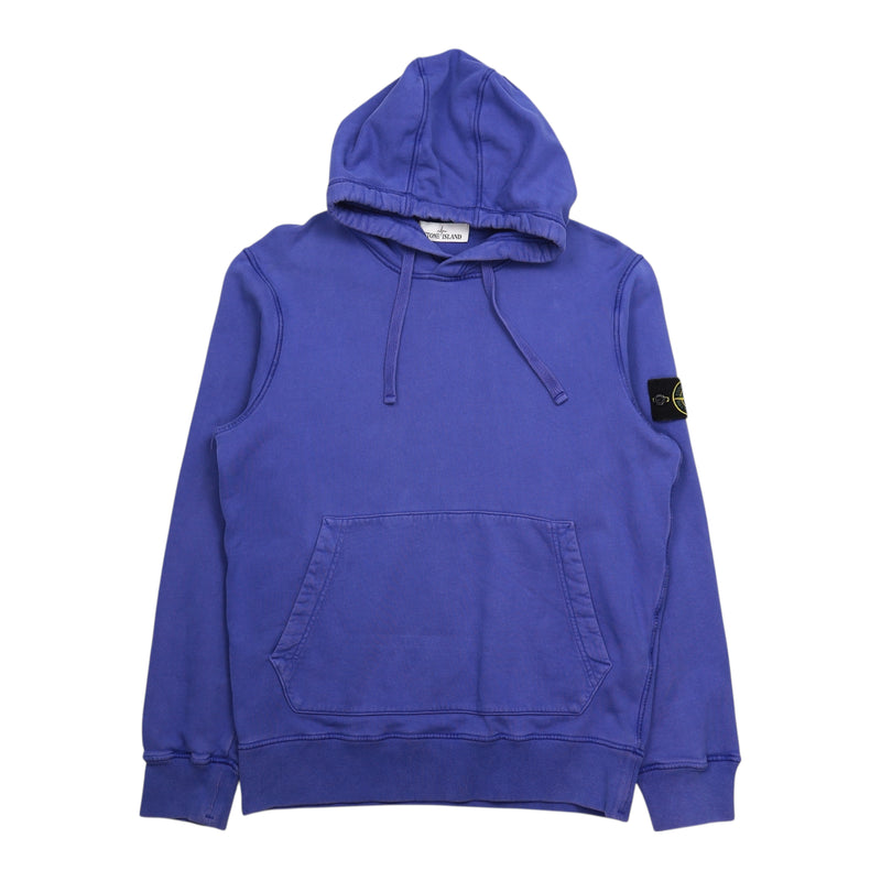 Stone Island A/W 21 Garment Dyed Popover Hoodie in Purple, front
