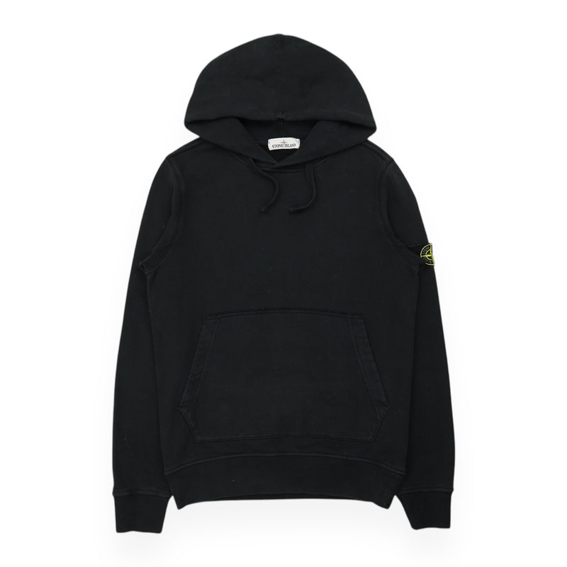 Stone Island A/W 19 Garment Dyed Hoodie in Black, front