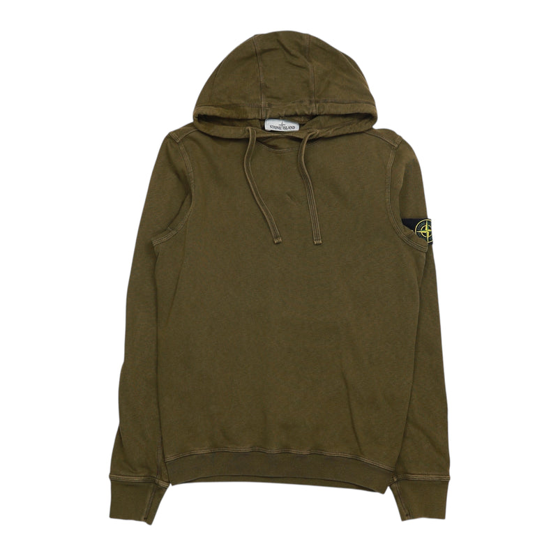 Stone Island S/S 18 Cotton Hoodie in Khaki, front