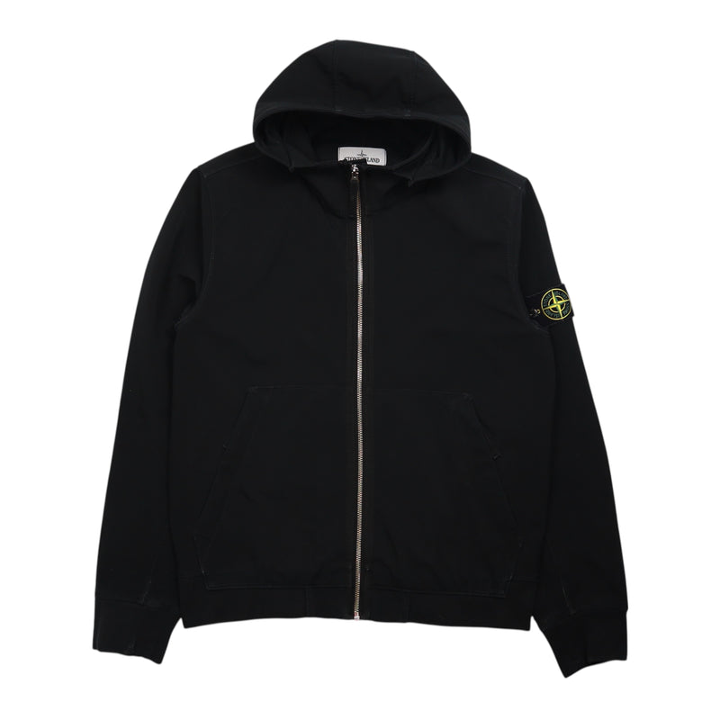 Stone Island S/S 19 Light Soft Shell-R Jacket in Black, front