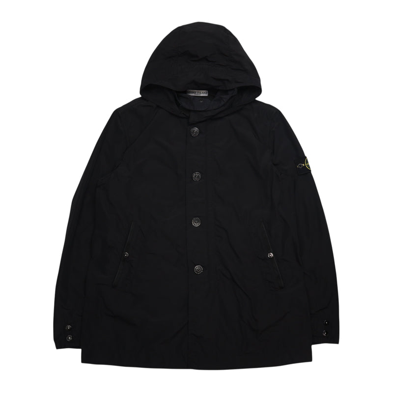 Stone Island S/S 11 Micro Reps Hooded Field Jacket in Black, front