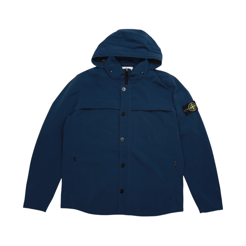 Stone Island A/W 13 Soft Shell Hooded Jacket in Blue, front
