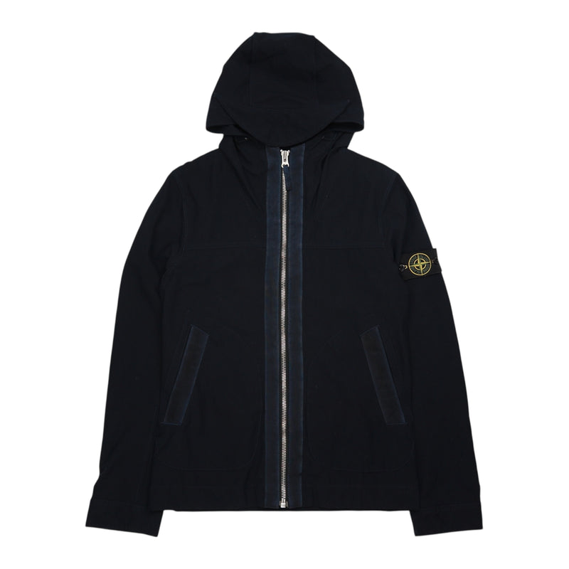 Stone Island S/S 09 Hooded Nylon Canvas Jacket in Navy, front