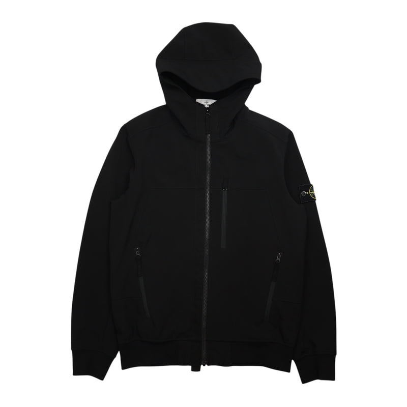 Stone Island A/W 18 Soft Shell R Jacket in Black, front