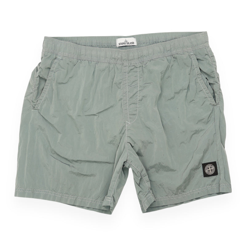 Stone Island Nylon Swim Shorts in Grey, front