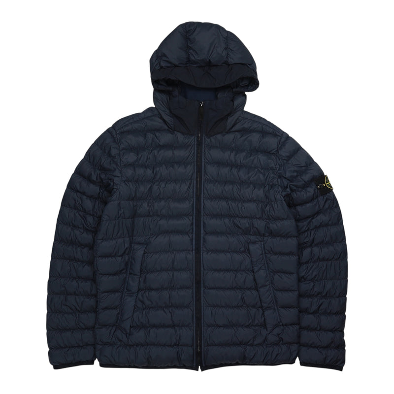 Stone Island A/W 16 Micro Yarn Down Puffer Jacket in Navy, front