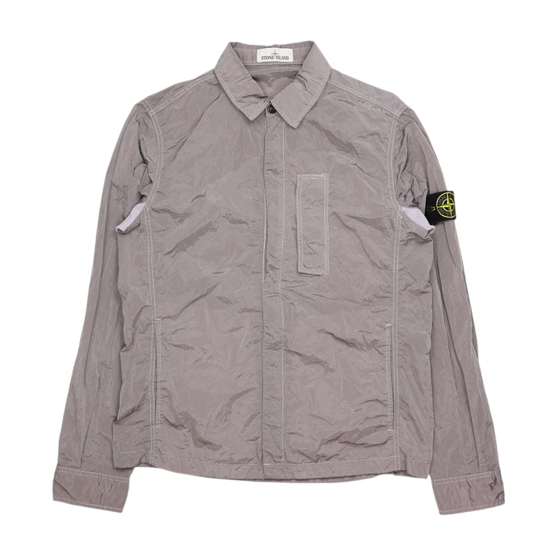 Stone Island S/S 18 Nylon Metal Overshirt in Grey, front