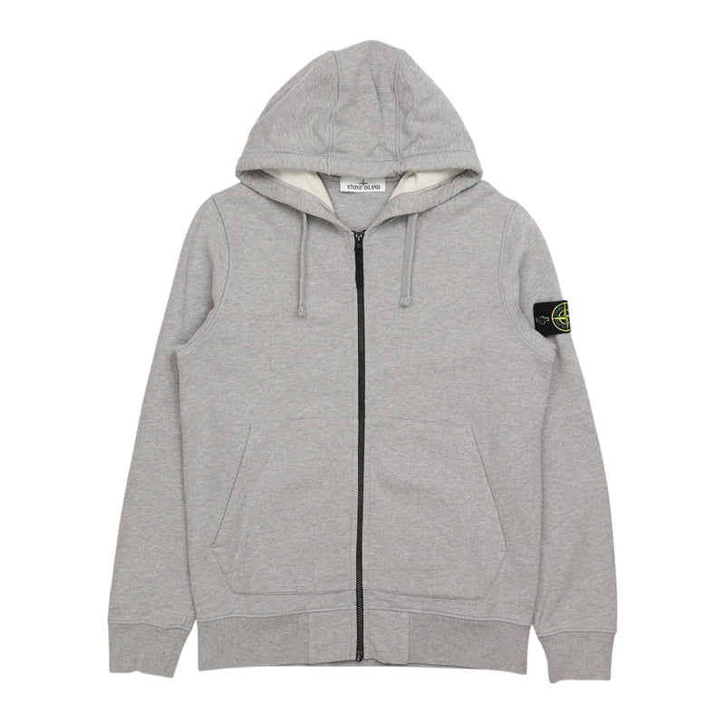 Stone Island A/W 20 Full Zip Hoodie in Grey, front