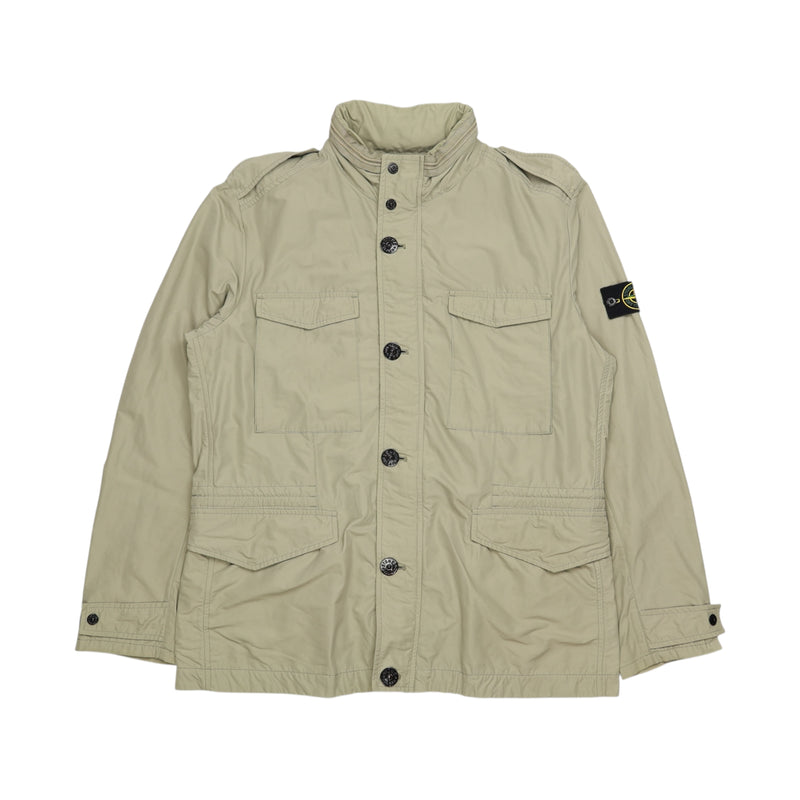 Stone Island S/S 15 Micro Reps Hooded Field Jacket in Sand, front