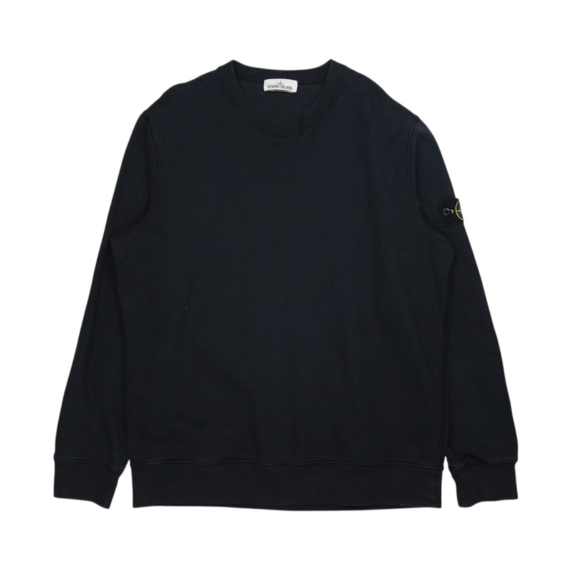Stone Island A/W 20 Garment Dyed Sweatshirt in Black, front
