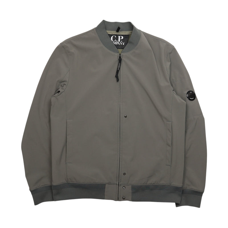 C.P. Company Shell Bomber Lens Jacket in Grey, front
