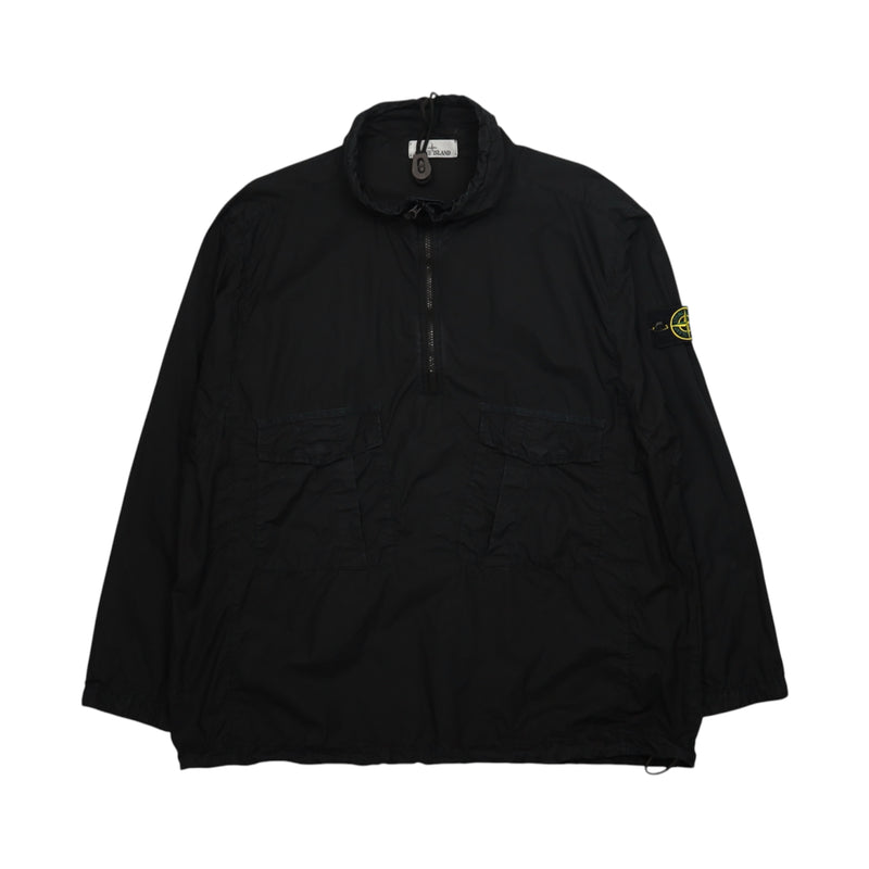 Stone Island S/S 23 Cotton Smock Jacket in Black, front