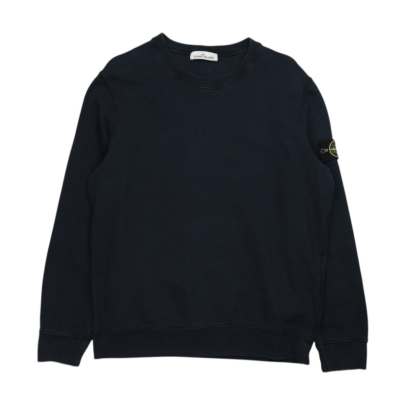 Stone Island A/W 21 Garment Dyed Sweatshirt in Navy, front