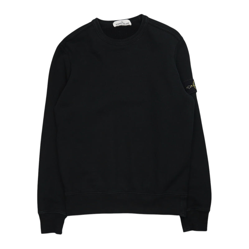 Stone Island A/W 19 Garment Dyed Sweatshirt in Black, front