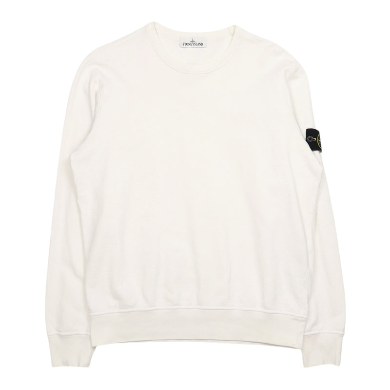 Stone Island A/W 14 Garment Dyed Sweatshirt in White, front