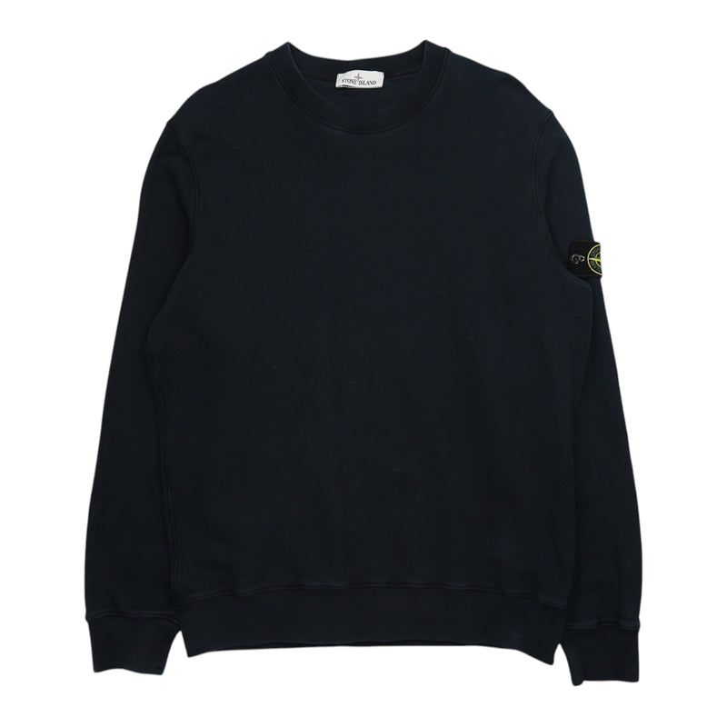 Stone Island A/W 21 Garment Dyed Sweatshirt in Navy, front