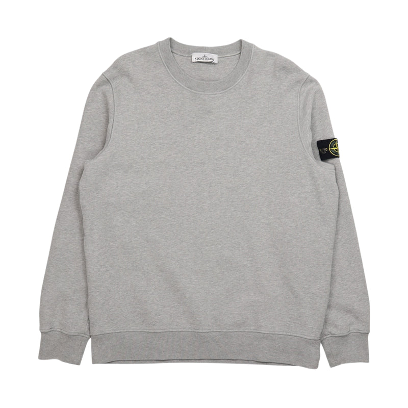 Stone Island A/W 22 Brushed Cotton Sweatshirt in Grey, front