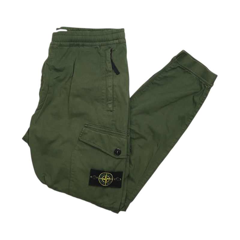 Stone Island A/W 20 RE-T Cargo Pants in Khaki Green, front