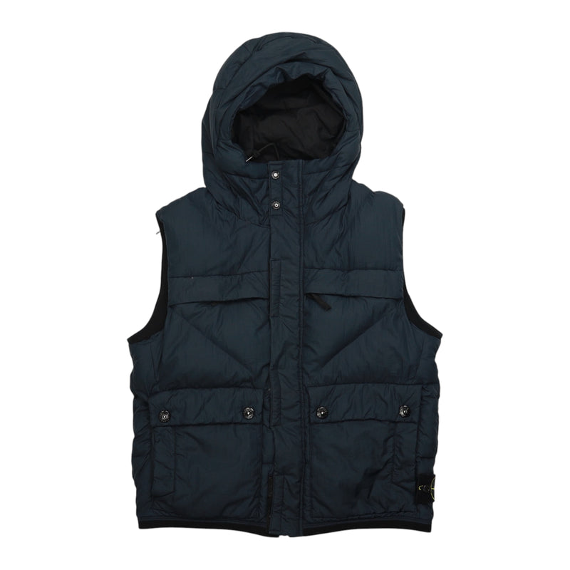 Stone Island A/W 11 Opaque Nylon Tela Gilet in Navy, front