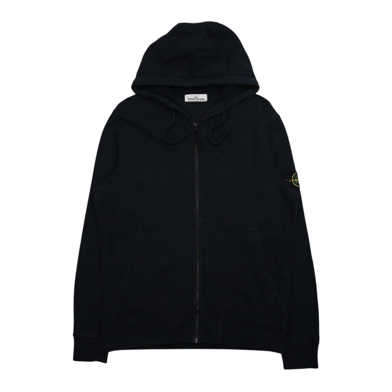 Stone Island A/W 20 Full Zip Hoodie in Navy, front