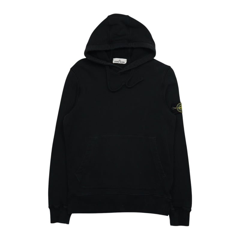 Stone Island A/W 20 Garment Dyed Hoodie in Black, front