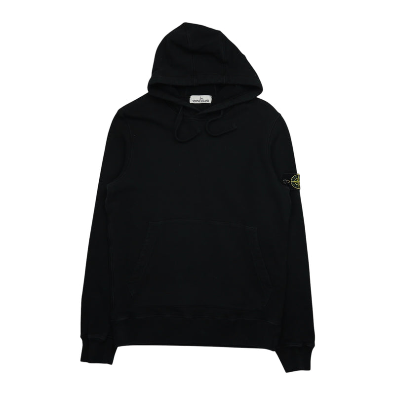 Stone Island A/W 20 Garment Dyed Hoodie in Black, front