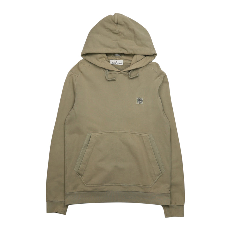 Stone Island A/W 14 Garment Dyed Compass Hoodie in Khaki Green, front