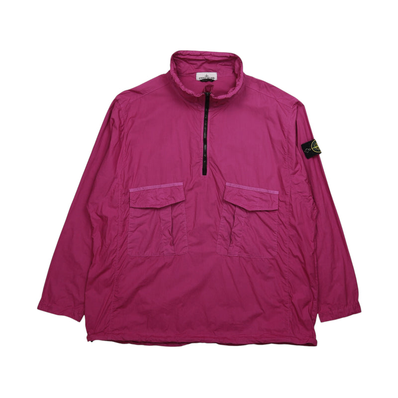 Stone Island S/S 23 Cotton Smock Jacket in Purple, front