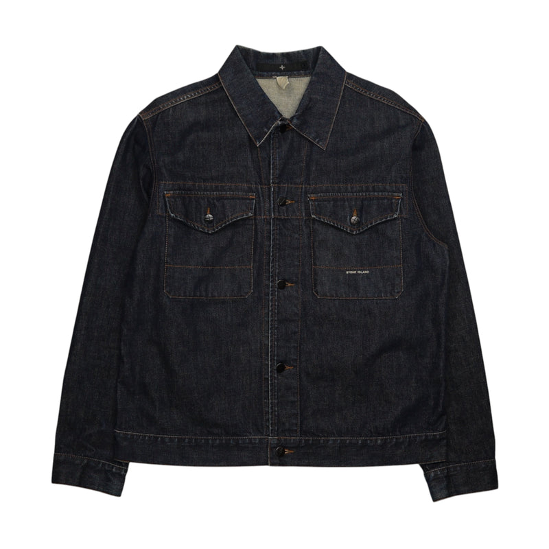 Stone Island Denim Jacket in Navy, front