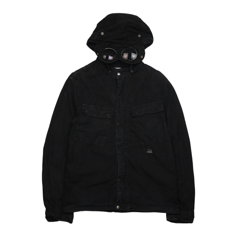 C.P. Company Canvas Google Jacket in Black, front