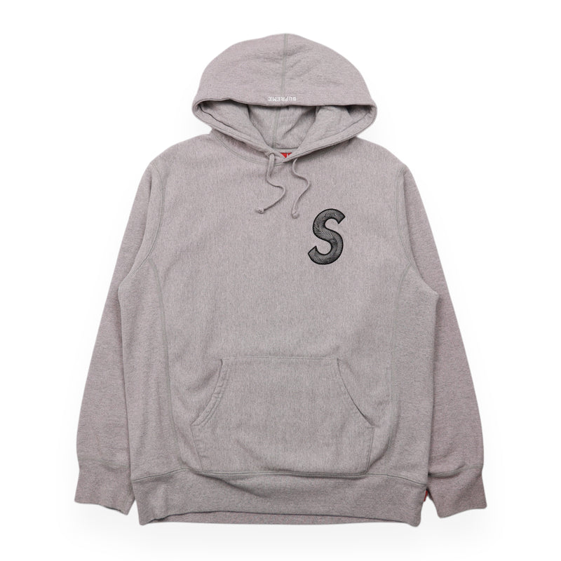 Supreme S Logo Hoodie in Grey, front