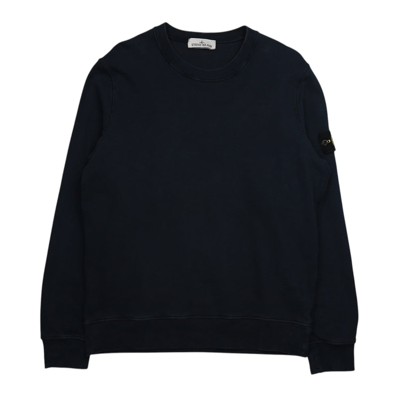 Stone Island A/W 22 Brushed Cotton Sweatshirt in Navy, front