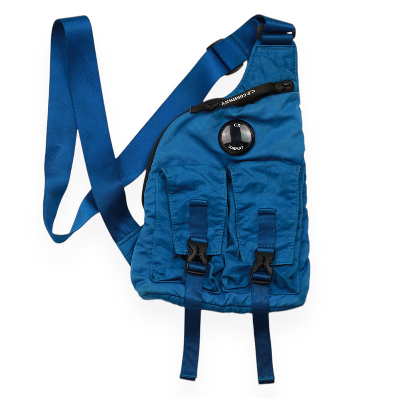 C.P. Company Nylon-B Cross body Sling Bag in Blue, front