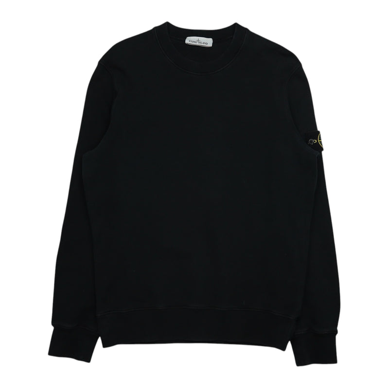 Stone Island A/W 18 Garment Dyed Cotton Sweatshirt in Black, front