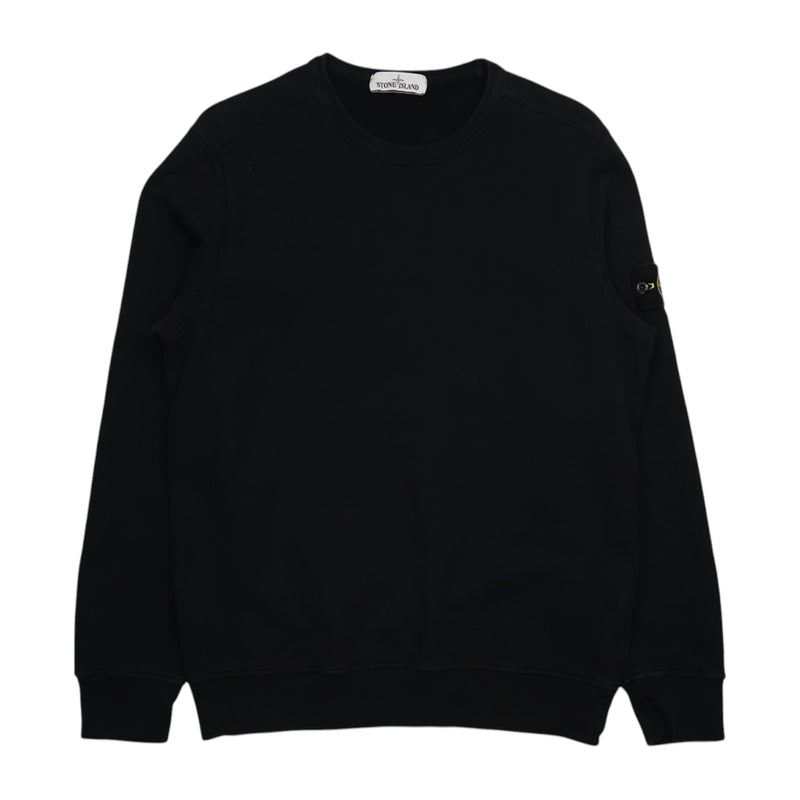 Stone Island A/W 18 Garment Dyed Cotton Sweatshirt in Black, front