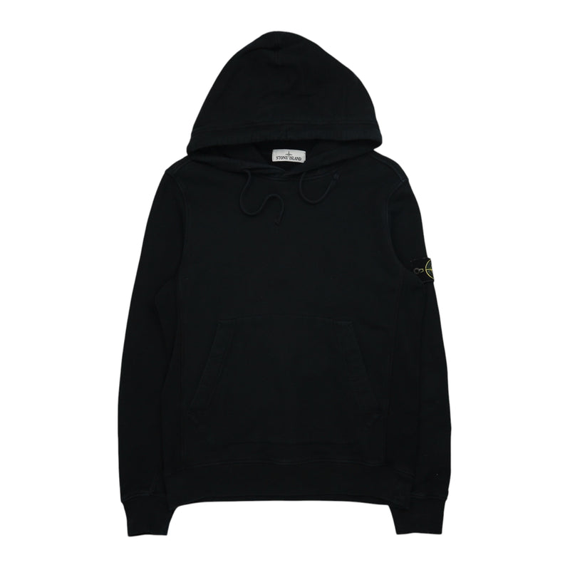 Stone Island A/W 16 Garment Dyed Popover Hoodie in Black, front