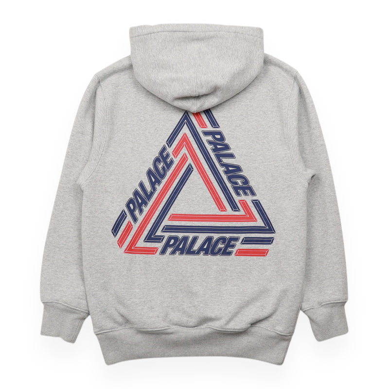 Palace A/W 24 Tri-Line Hoodie in Grey, front