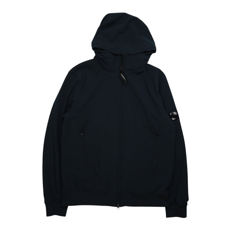 C.P. Company Soft Shell Lens Jacket in Navy, front