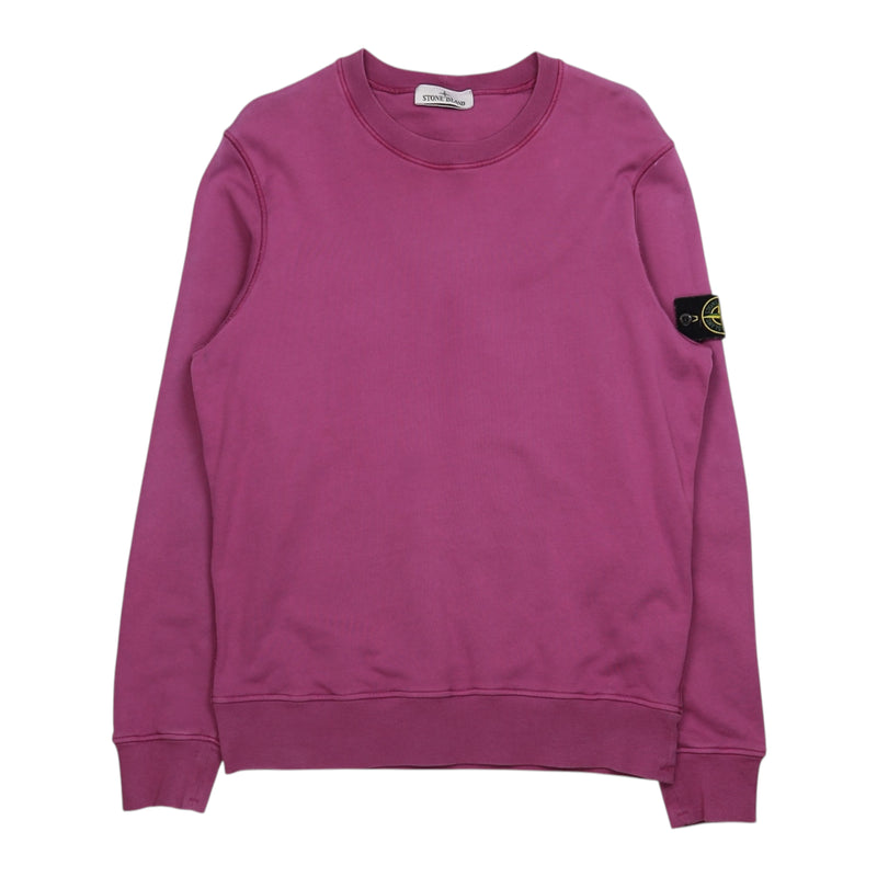 Stone Island S/S 23 Garment Dyed Sweatshirt in Purple, front