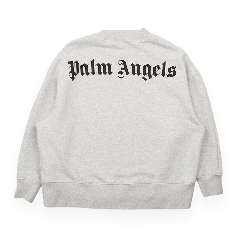 Palm Angels Classic Curve Sweatshirt in Grey, front