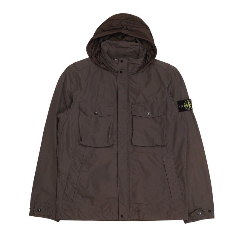 Stone Island S/S 19 Micro Reps Cargo Hooded Jacket in Lilac, front